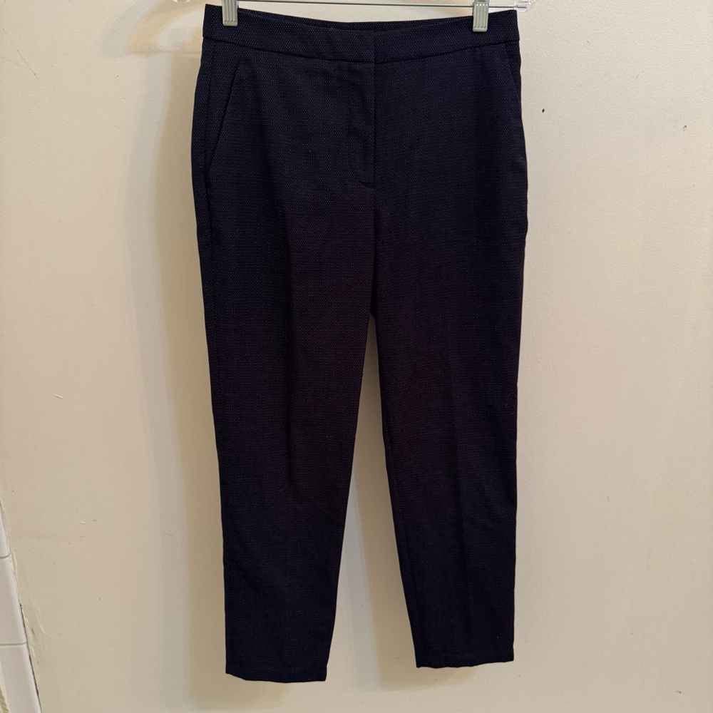 H&M Black and White Stipple Dot Cropped Trousers